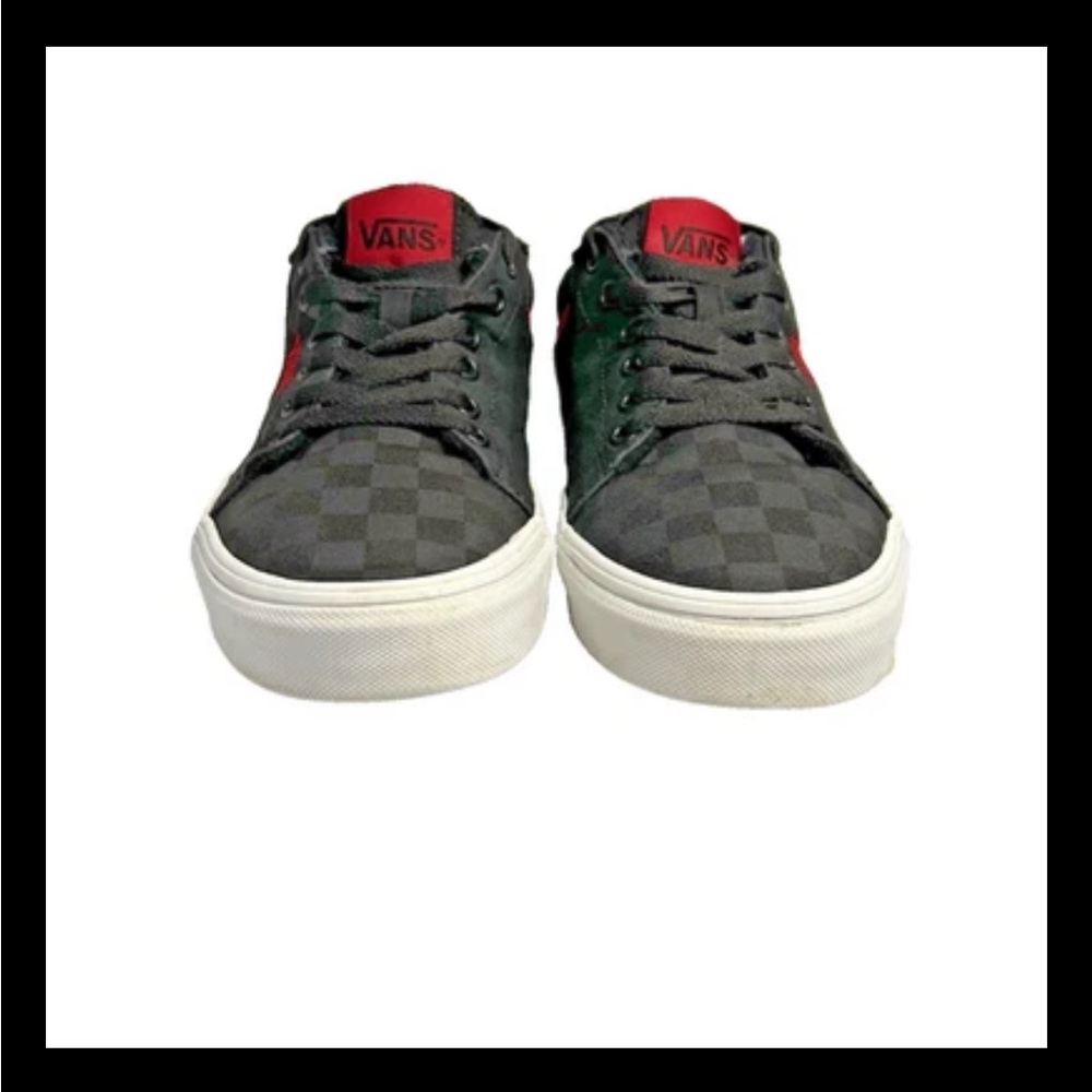 Vans Off The Wall Seldan Black & Red Checkerboard Skate Sneakers Womens 8.5 M 7 - Picture 7 of 12